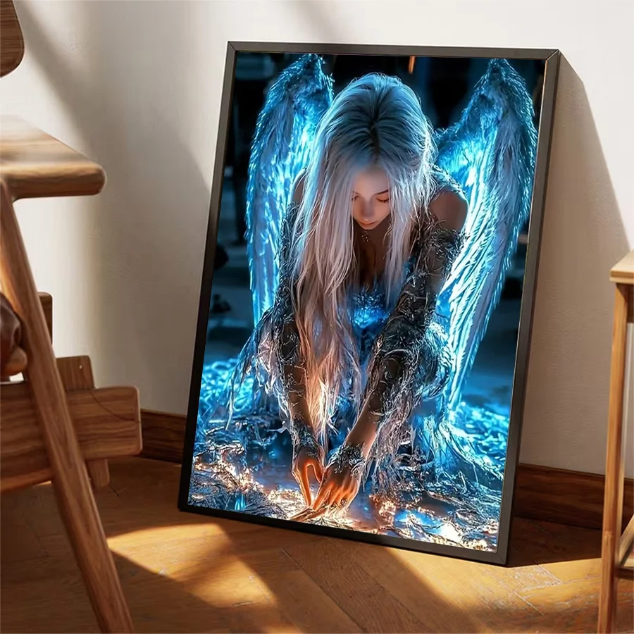 Adults Paint By Number Dreamy Ice-Winged Maiden Drawing on Canvas HandPainted Art DIY Pictures By Numbers Kit Home Decor