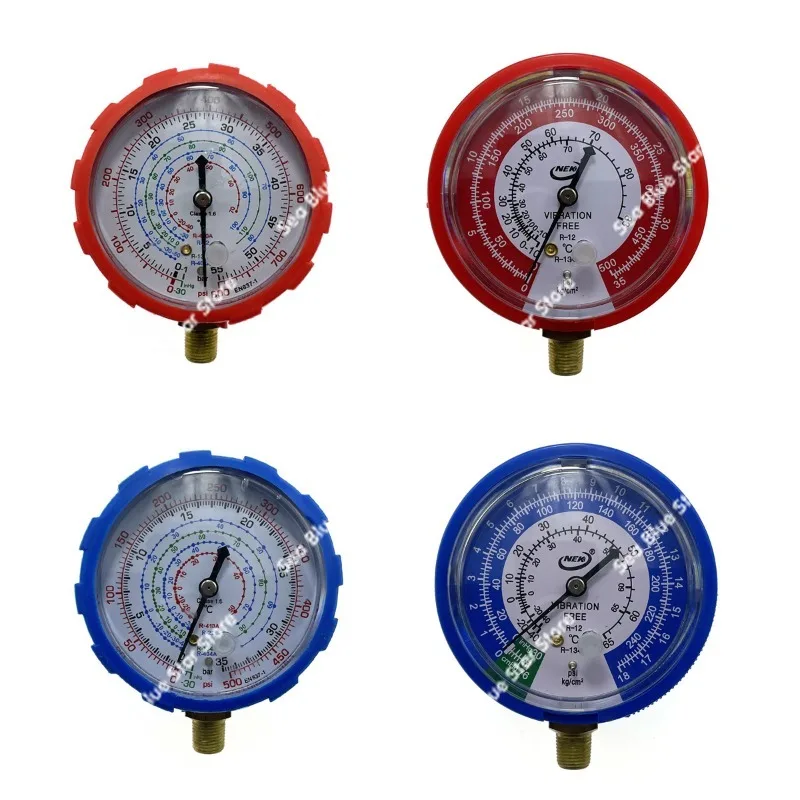Automotive air conditioner fluoride pressure gauge, snow gauge head refrigerant filling maintenance tool