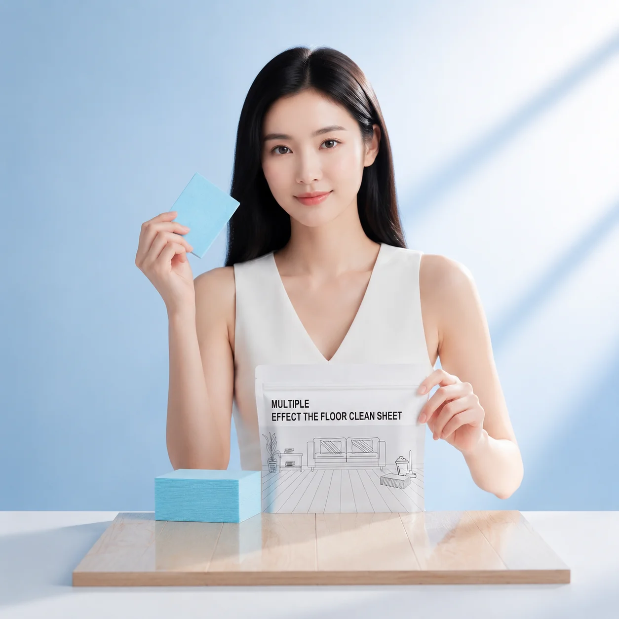 Water Soluble Floor Cleaning Sheets for Hardwood Tile Deep Cleaning Refreshing Disposable Multi-surface Mop Floor Cleaner 100pcs