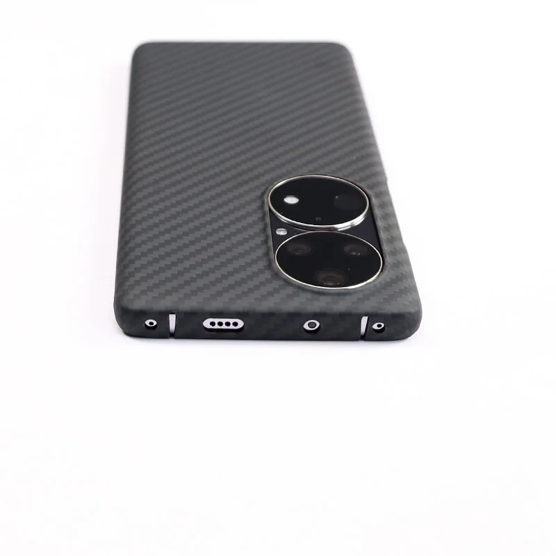 Case for Huawei P50 & P50 Pro Real Carbon Fiber Aramid Anti-explosion Mobile Phone Protective Cell Cover Protection Shell