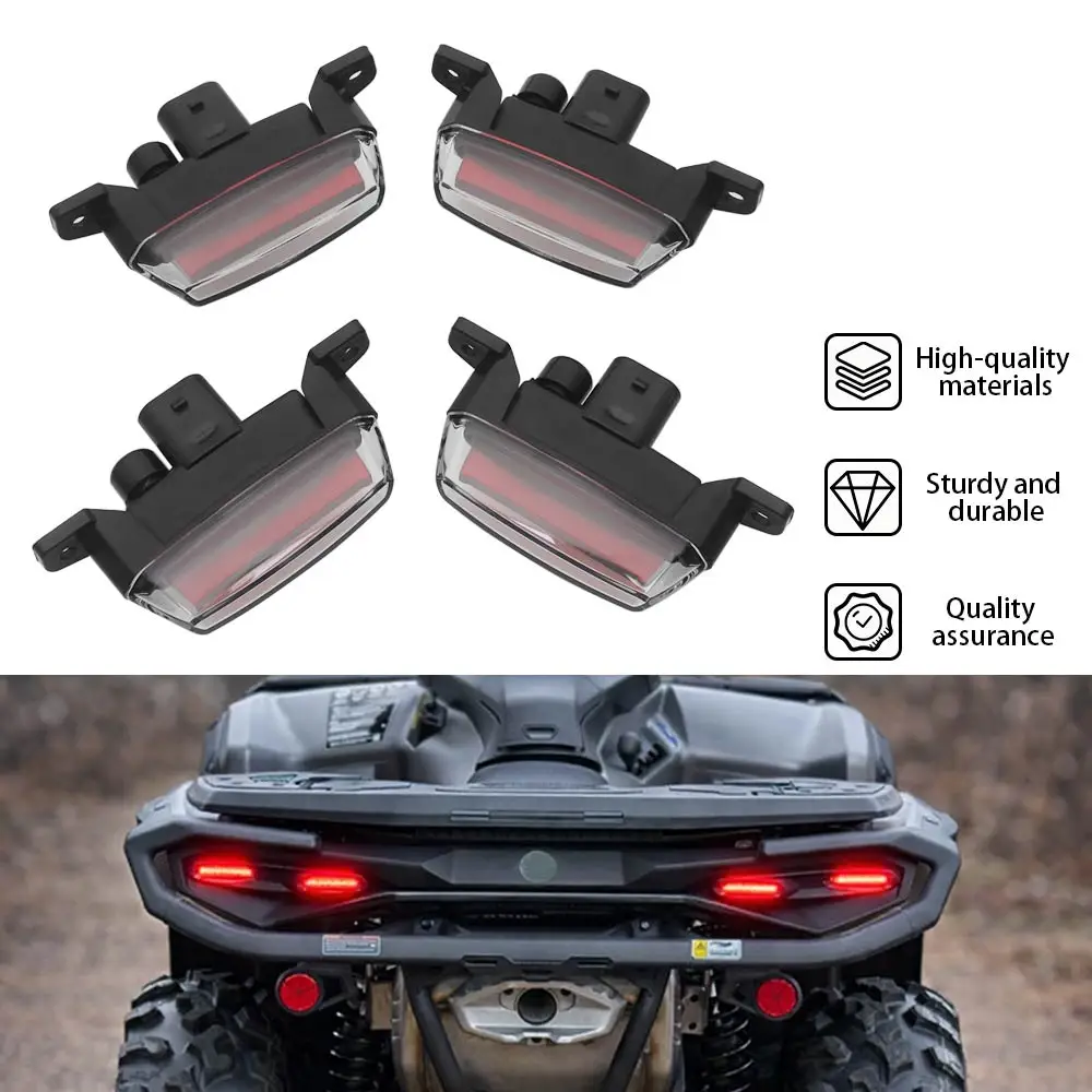 Super Bright UTV LED Tail Lights For Can-Am Outlander Out-Max OutL-Pro-Max 4x4 6x6 DPS XMR XT 2025-2027 Brake Stop Running Light