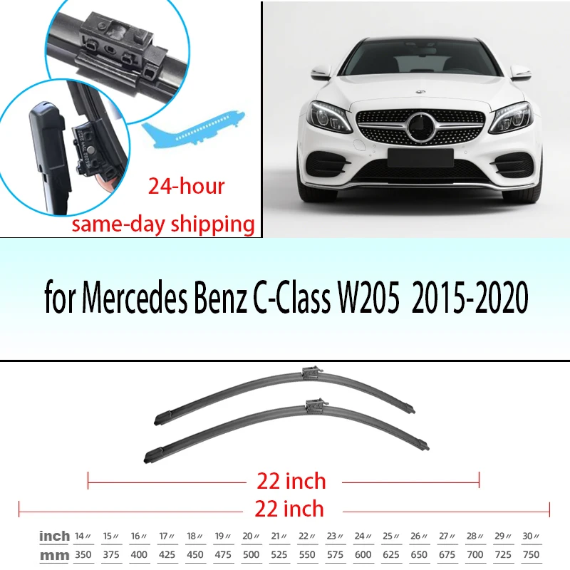 Car Wiper Blades for Mercedes Benz C-Class W205 2015-2020 Windscreen Windshield Wipers  C-Klasse C180 C200 C220 C250 C300