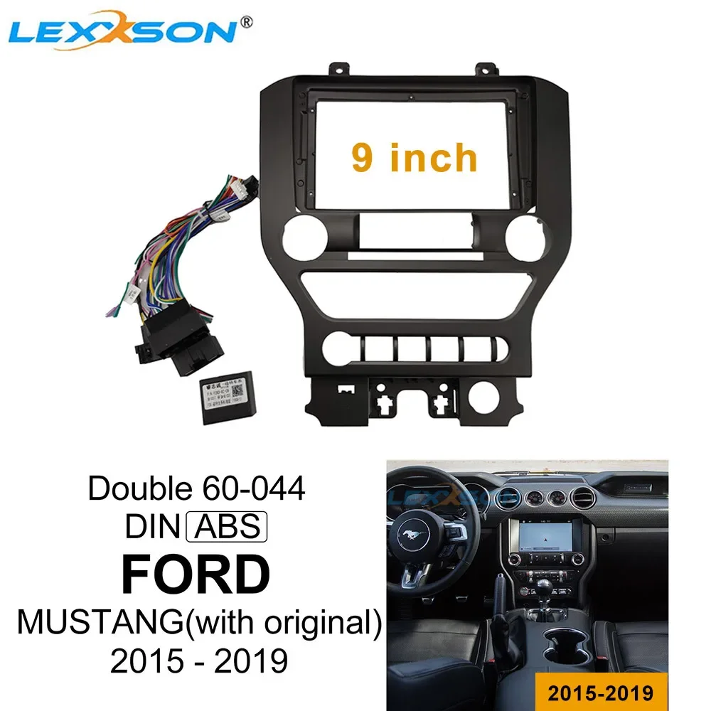 

9 Inch Car Fascia For Ford Mustang 2015-2019 Double Din DVD Bezel Frame 1din / 2din Dash Mount Installation Panel North America