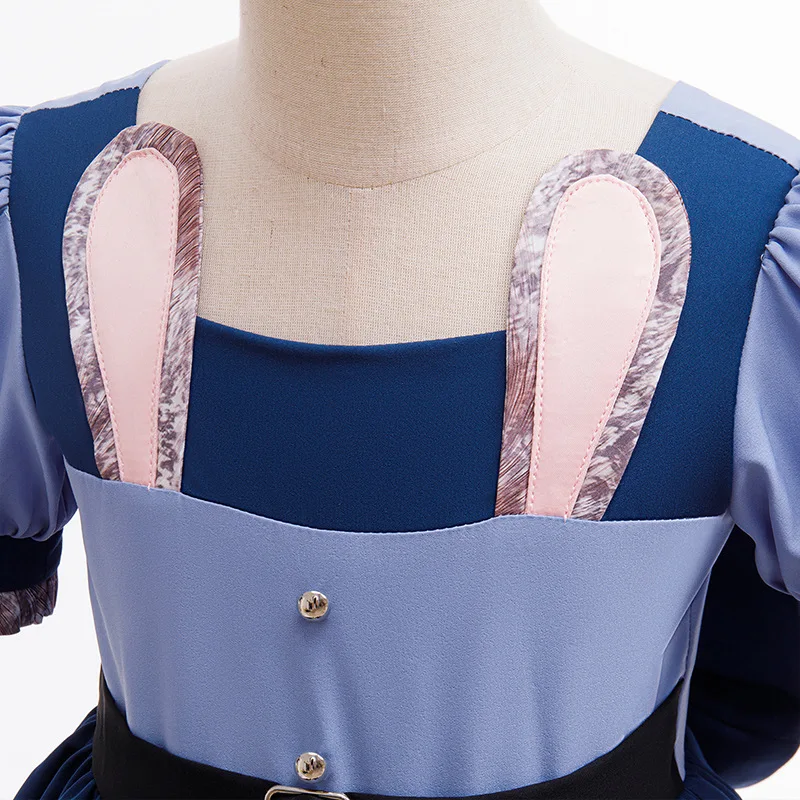 فيلم أرنب الشرطة الحيوانات زي القوس لوليتا فستان الأميرة للفتيات الصغيرات حفلة عيد ميلاد الهالوين كرنفال عيد الفصح الزي