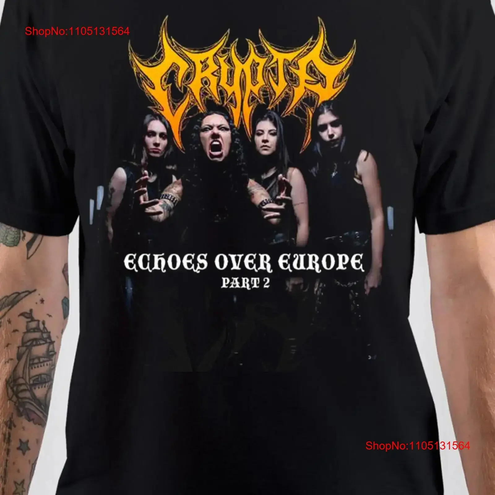 

НОВАЯ черная хлопковая футболка Crypta Band всех размеров S 5XL HC25, винтажная стираная дышащая универсальная уличная одежда, топ для повседневной носки