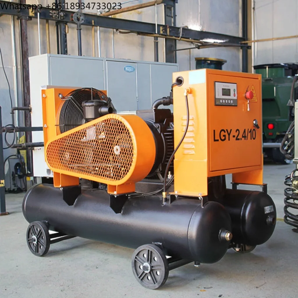 Twin-tank Screw air Compressor Mining Electric Rock Drill Compressor with Jack Hammer