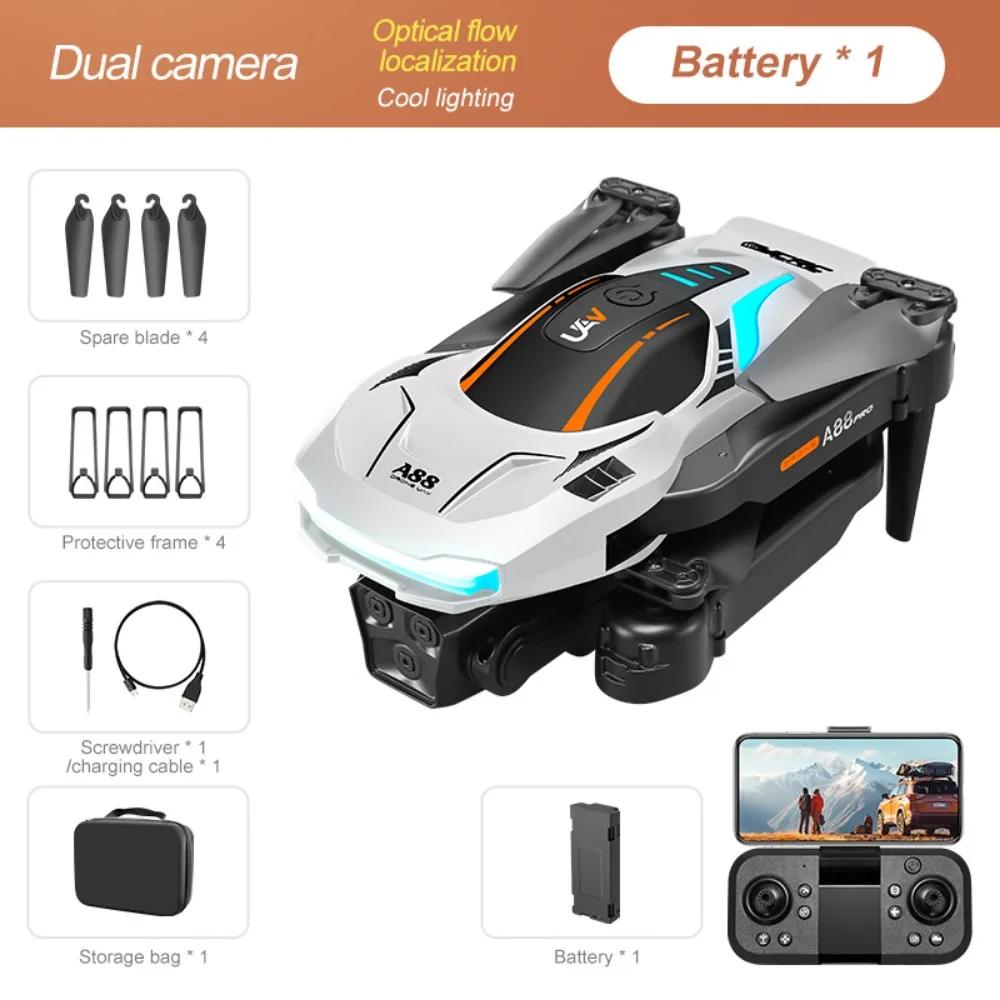 

Professional A88 Folding Obstacle Avoidance Optical 4K Three Camera Flow Positioning Upgraded GPS 360 Obstacle Avoidance