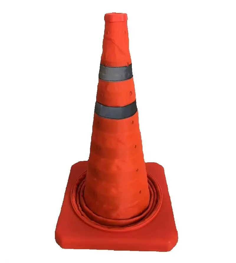 69cm High Orange Retractable Reflective Cones Barrier Reflective Signs for Traffic Control And Safety
