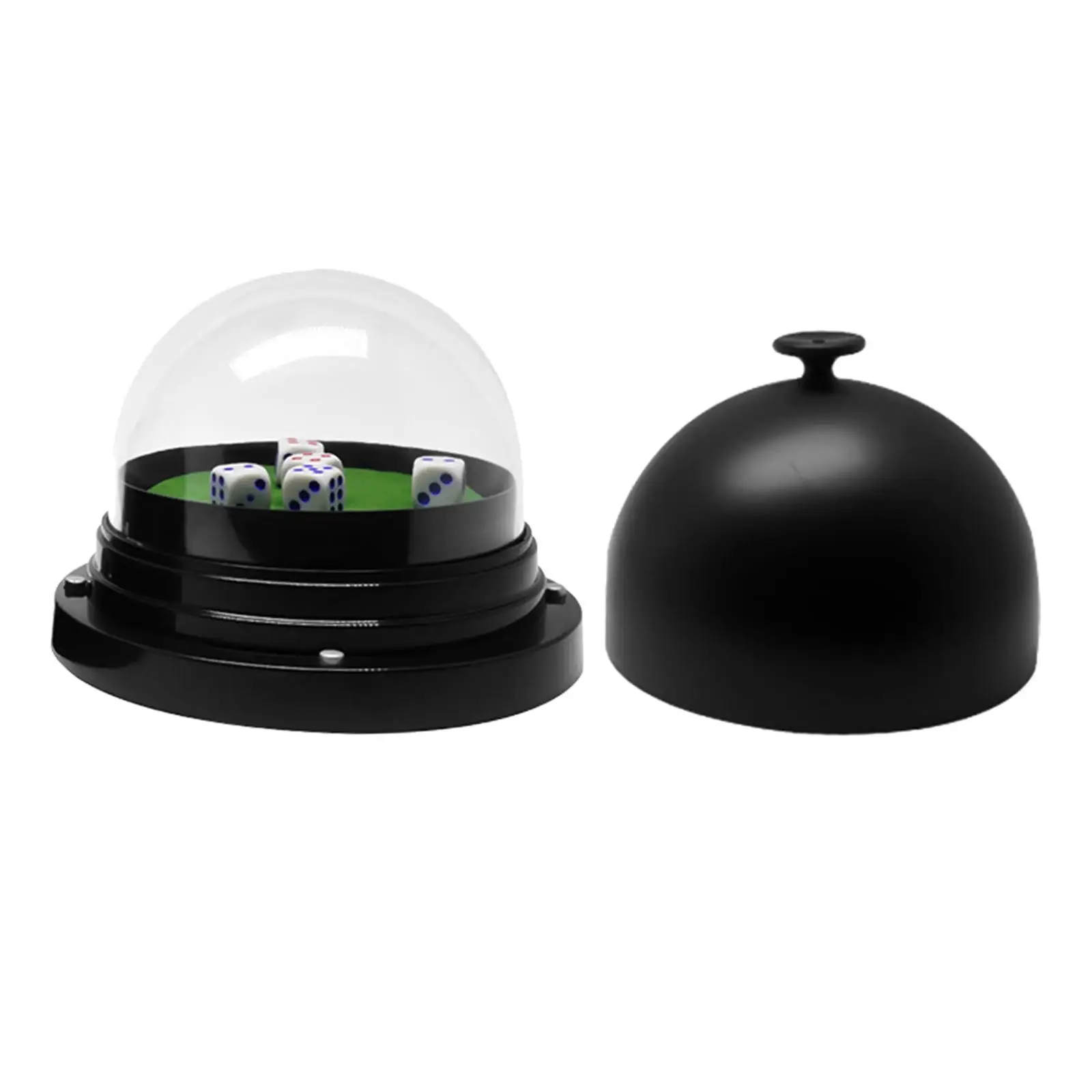 

Dice Cup Quiet Shaker Storage Lid with 5 Dot Dices Automatic Shaker Bar Dice Game for Party Wedding Bar KTV