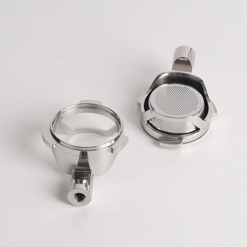 54MM 3ers Bottomless Hollow Handle for Breville 878/870/880/Solis 1170/1019 Espresso Stainless Steel Coffee Handle Filter