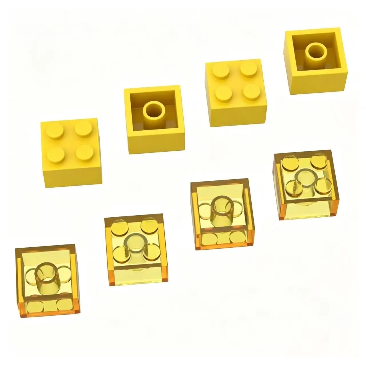 60pcs MOC Building Blocks Brick 2x2 3003 DIY Enlighten Creative Basics Classic Sets Compatible with Assembles Particles Toys