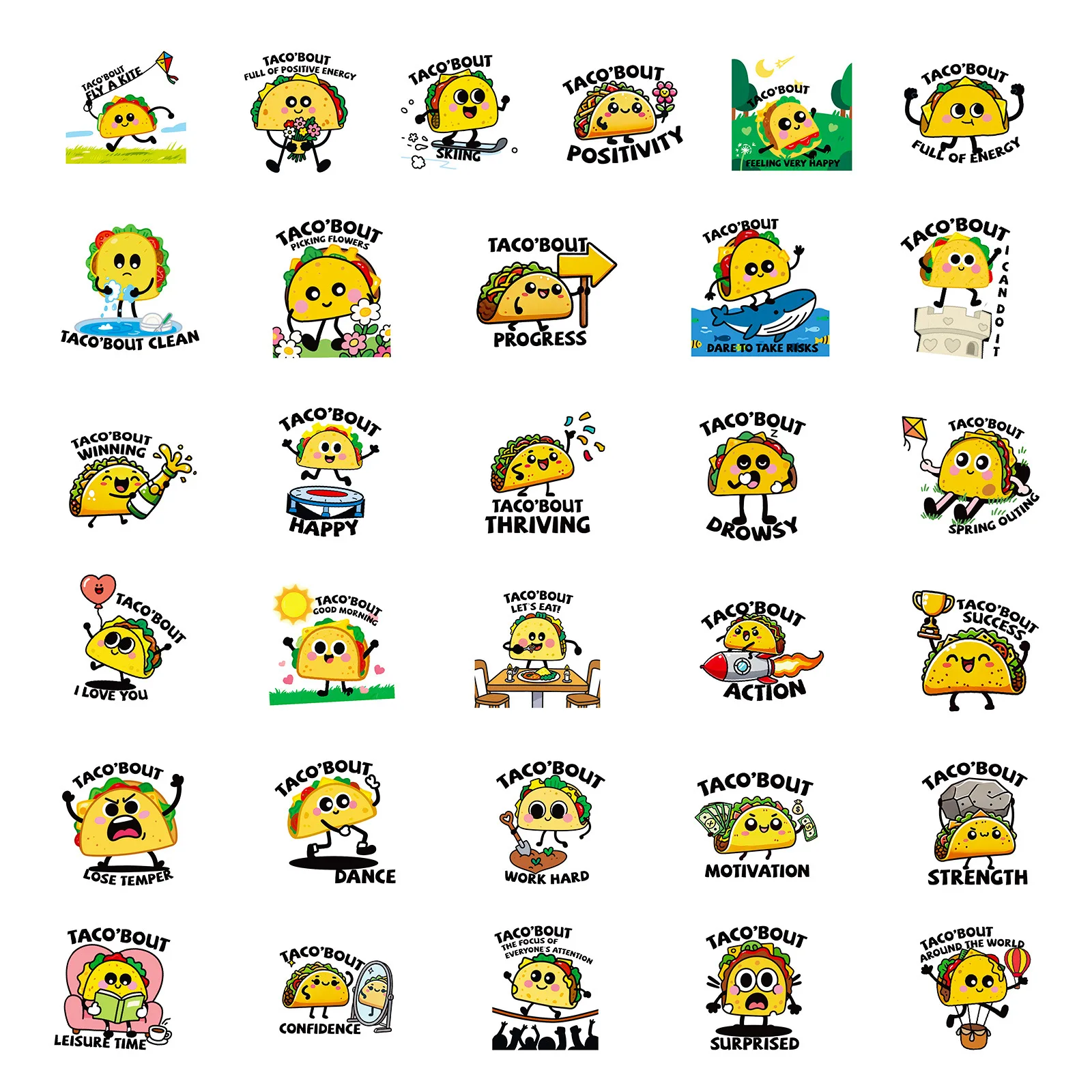 56 個のかわいいテキストステッカー、クリエイティブな漫画の食べ物/動物の装飾防水ステーショナリーステッカー