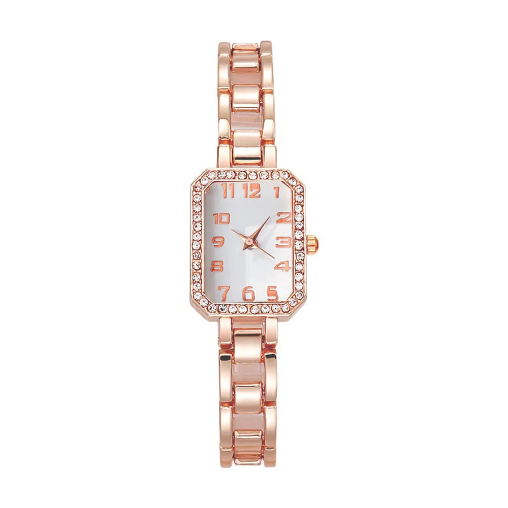 UTHAI Watch Light Luxury Women\'s 2024 Square Digital Leisure Hollow Stainless Steel Student Female Fashion Quartz Watches