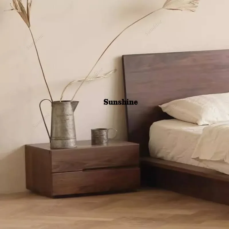 

Bedroom Organizer Wood Nightstands Nature Storage Luxury Salon Bedside Table Drawer Living Room Mesa De Cabeceira Furniture Home