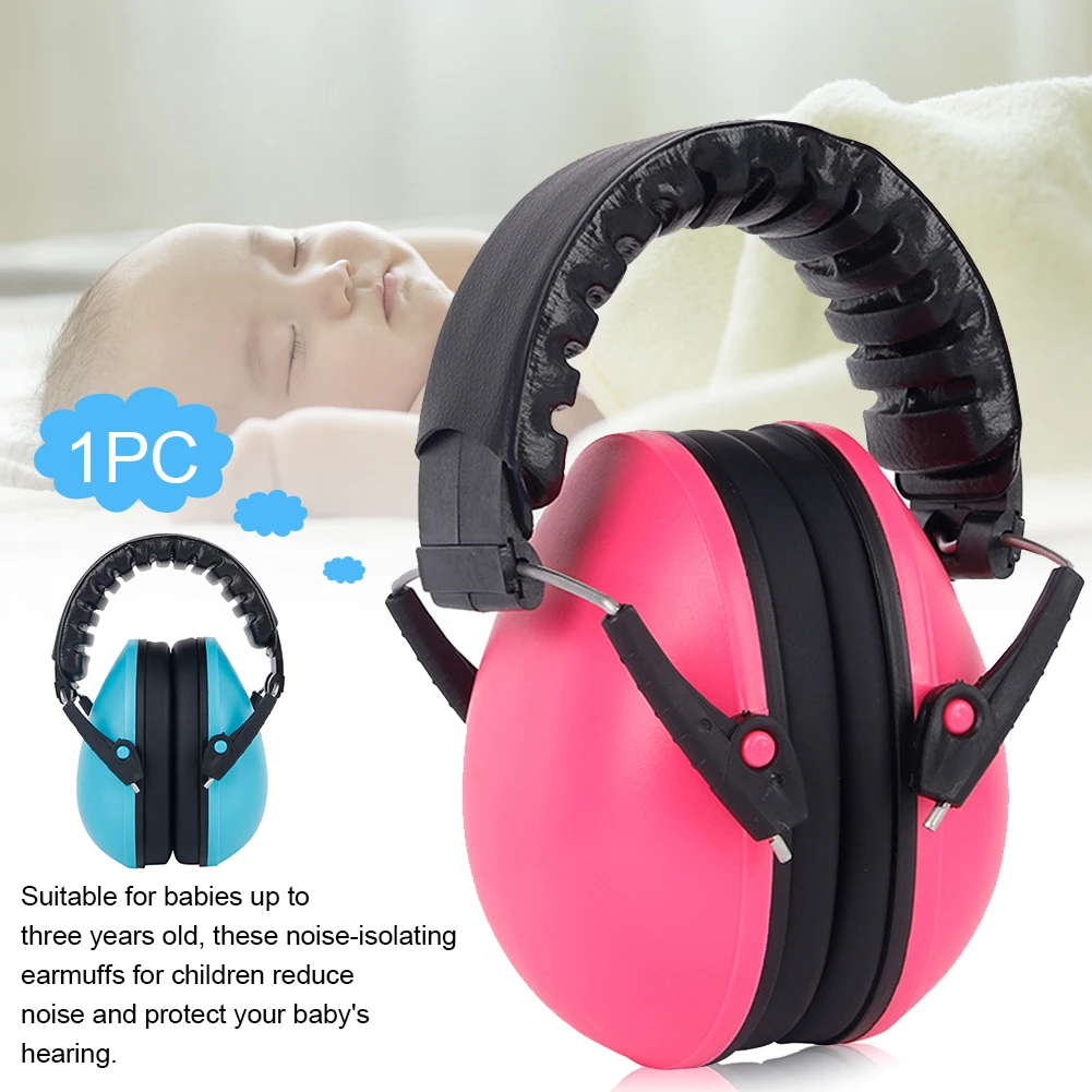 Safety Hearing Protection Soundproof Baby Sleeping Adjustable Children Portable Kids EarMuffs Noise Cancelling Autism