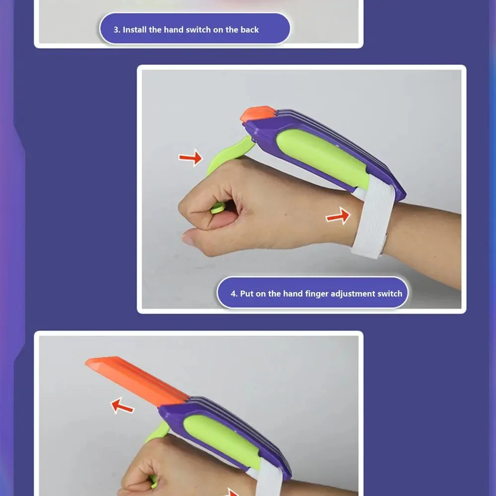 New 3D Mini Butterfly Knife Printing Gravity Knife Cub Jumping Small Radish Knife Mini Model Pendant Push Card Decompression Toy