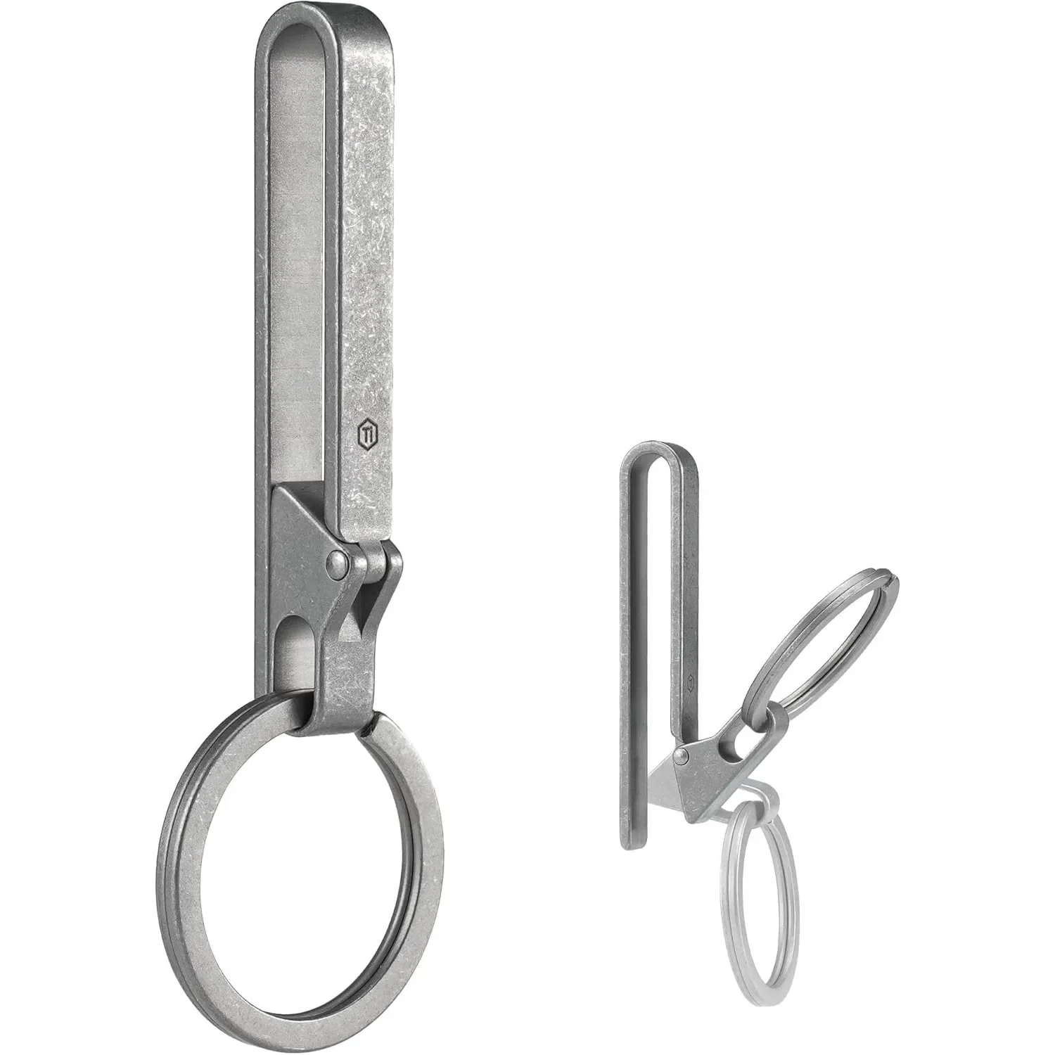 KeyUnity KM23 Titanium EDC Belt Keychain, Quick Release Key Ring Clip with Locking Design for Belt, Pocket, Purse & Backpack