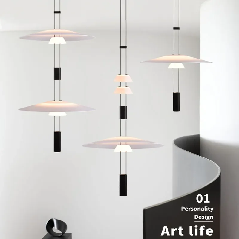 Postmodern Minimalist Flamingo Hanging Lamp Creative Designer Light For Restaurant Cafe Bar Acrylic Shape Decorative Pendant