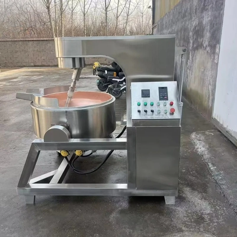 Automatic Gas Copper Cooking Kettle with Planetary Mixer, Industrial Candy Sugar Cooking Pot for Jam, Syrup, Caramel Customized