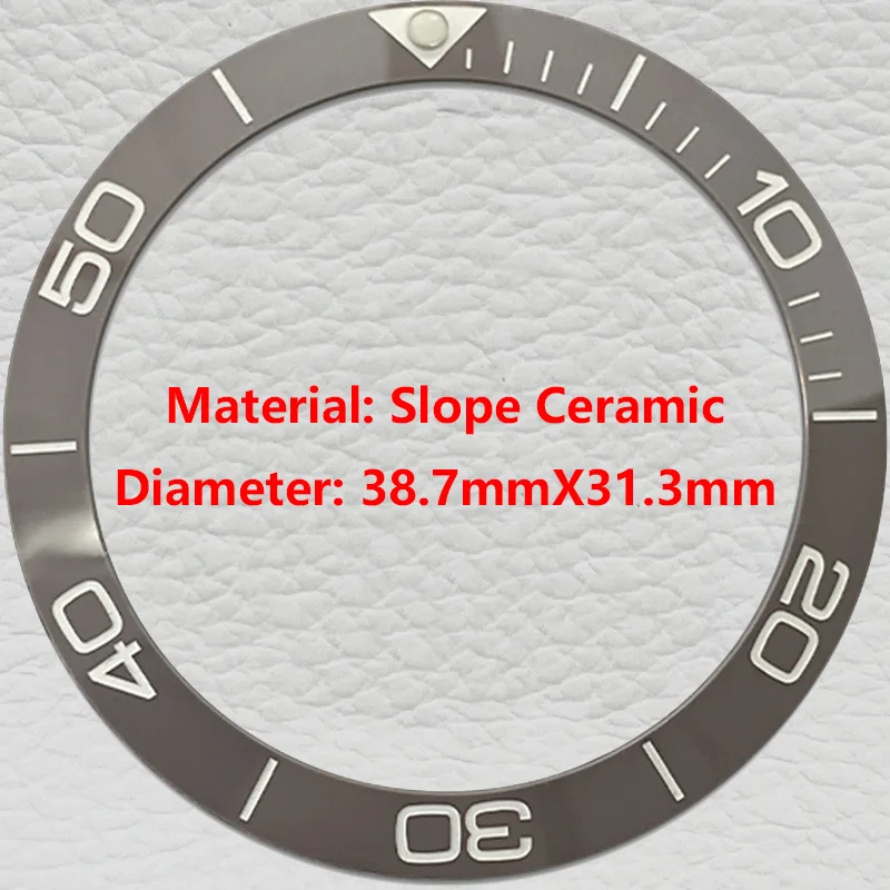 Керамический безель 38,7 мм X 31,3 мм, кольцо-вставка подходит для корпуса часов NH35, наклонная керамическая вставка безеля, запасные части для мужчин, часы для дайвинга