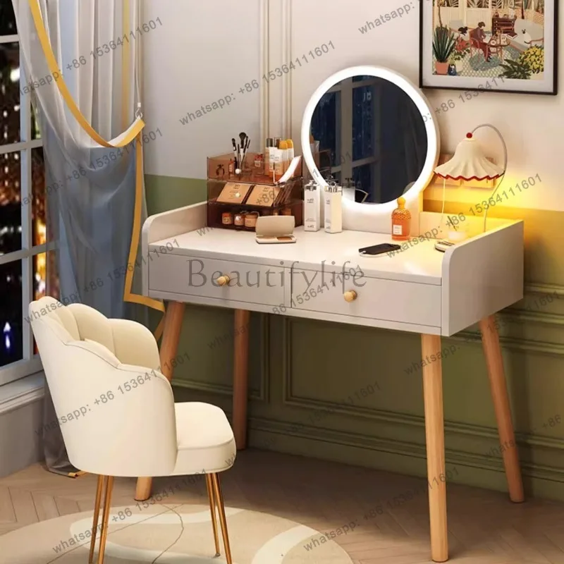 LD Women Cosmetics Dressing Table Girl Organizer Luxury Modern Living Room Vanity Table Mobile Mesa De Maquillaje