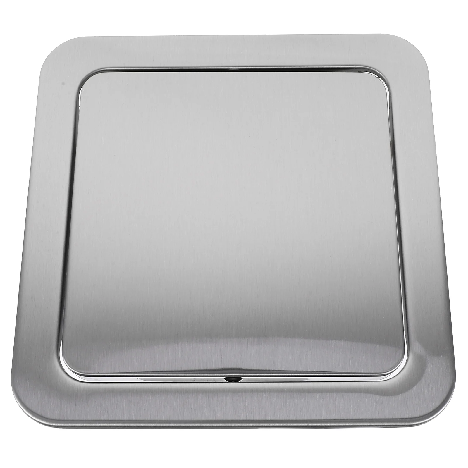Coperchio con patta per bidone della spazzatura Coperchio con patta oscillante in acciaio inossidabile Coperchio per bidone della spazzatura Accessorio per il bagno Tipo incorporato Coperchio per bidone della spazzatura