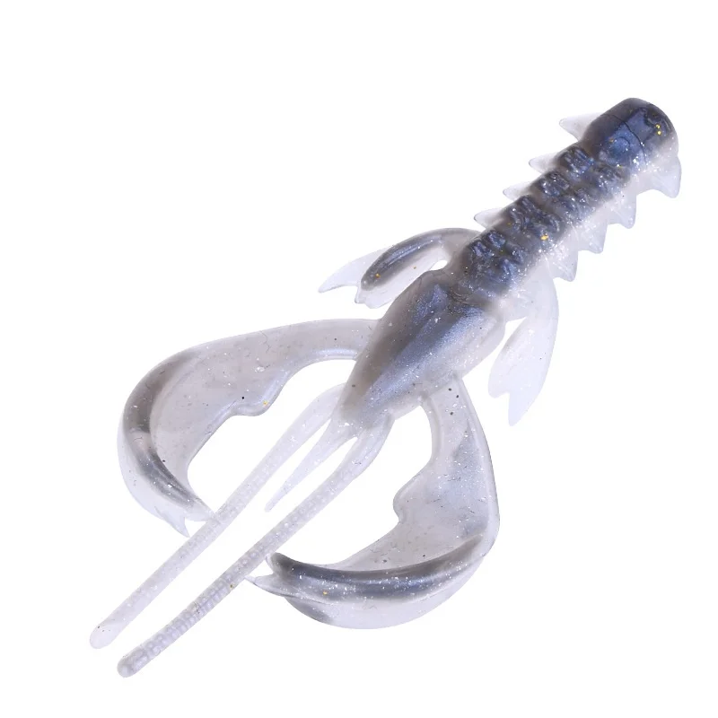 Angelköder Weichköder 8cm 3g TPE Simulation Schwimmende Garnelen Bass-Köder Künstliche Wurmköder Set 10 Stück SALE – Detail 5