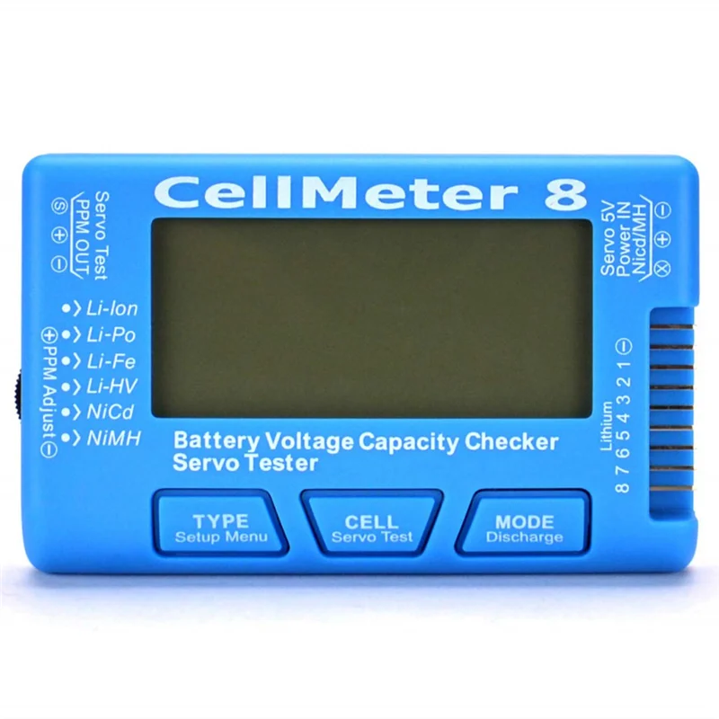 ABAH-RC Cellmeter8 1S-8S Battery Capacity Voltage Test Meter For Lipo Li-Lon Nimh Meter Durable Easy Install Easy To Use