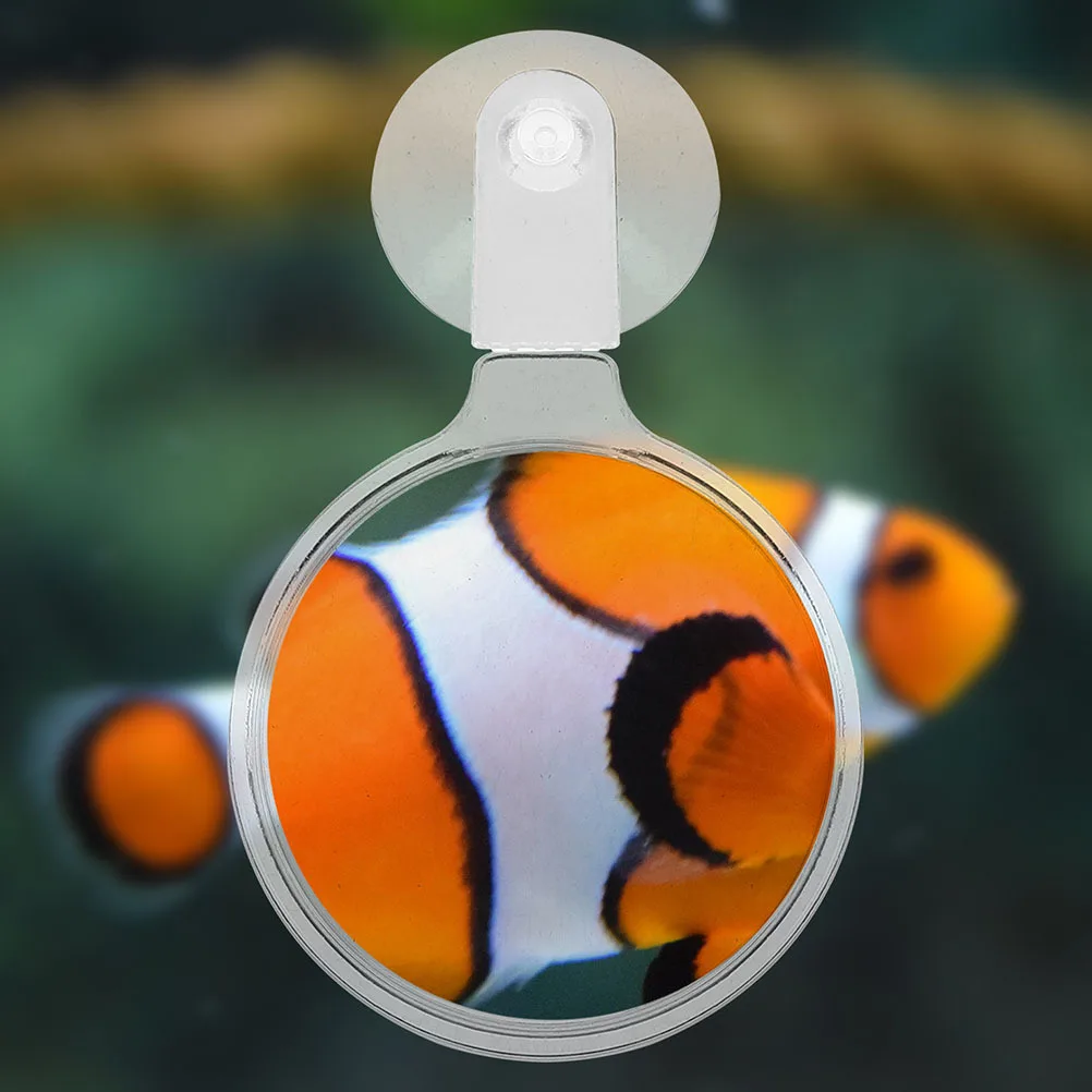 

4Pcs Fish Tank Acrylic Magnifying Glass Suction Cup for Betta Fish Plants Micro Landscape Ants Spiders