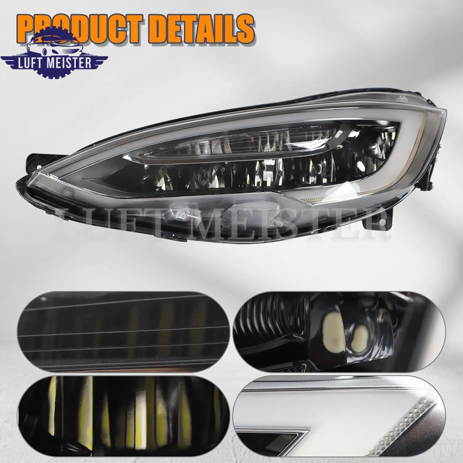 

USA Version 1053571-00-G 1065041-00-D 1pcs Left/Right Headlights Assembly for 2016-2020 Tesla Model S w/o Adaptive