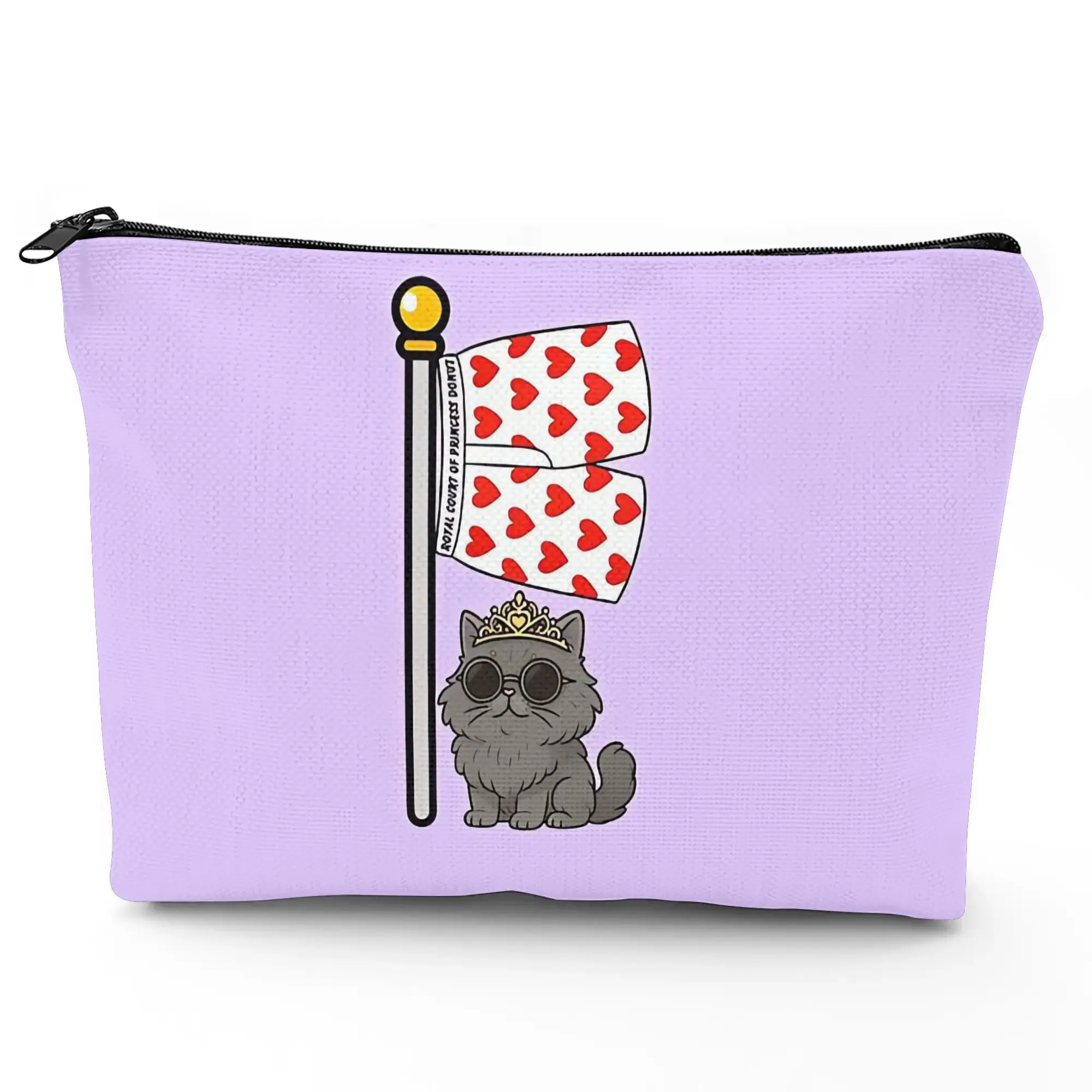 1 Pieza de Bolsa de Maquillaje con Diseño de Broma de Princesa Donut Flag and Heart Boxer Briefs - Bolsa para Guardar Joyas, Bolsa de Almacenamiento con Cremallera Perfecta para Viajes, Divertido Regalo de Cumpleaños