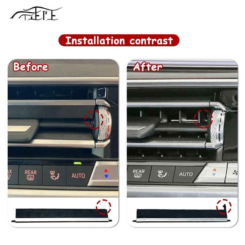 Accessories Car Dashboard Middle Air Conditioning AC Vent For BMW X5 X6 X7 G05 G06 G07 Outlet Grille Air Outlet Blade Repair Kit