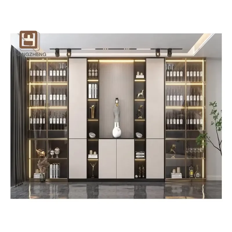 Modern Luxury White Solid Wood Locker Custom High Quality Home Hotel Wine Rack Panel Furniture