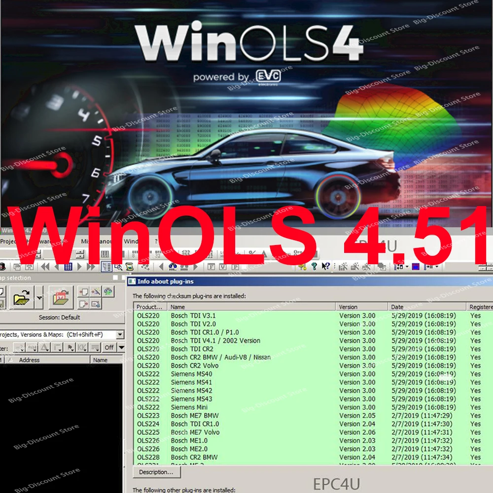 

Newest WinOLS 4.51 With Plugins Vmwar +2021 Damos +ECM TITANIUM+ IMMO SERVICE Tool+ Video Guide Car+ ECU Remapping lessons