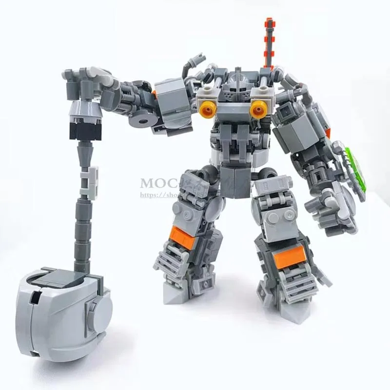 17cm Fantasy Robots Building Blocks Toy Mech Warrior Action Figure Model Toys For Children Anime Soldier Assemble Bricks Dolls