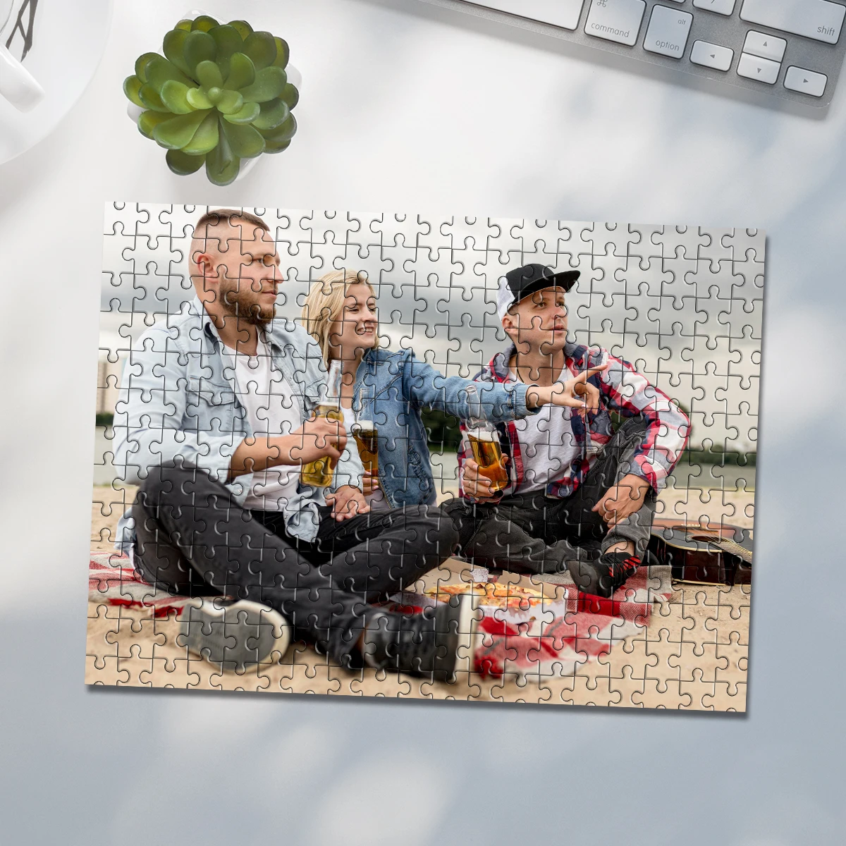 35/300/500/1000pcs Personalized Custom Photo Puzzle photo Friends A Memorable Keepsake Or A Special Celebration