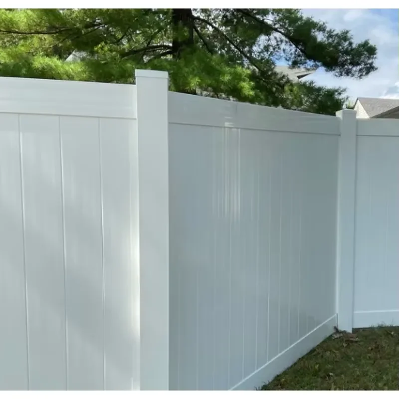 6ft Outdoor Privacy Fence White Vinyl Fence PVC Panel for Residential and Farm Use