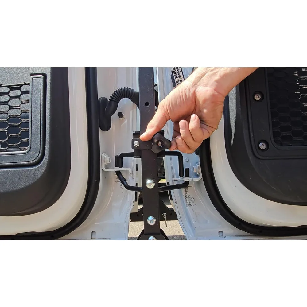 عربة باب دوارة قابلة للطي من الألومنيوم لبرونكو 4 × 4 مع حامل رف تخزين 4 أبواب - توافق حاصل على براءة اختراع #6