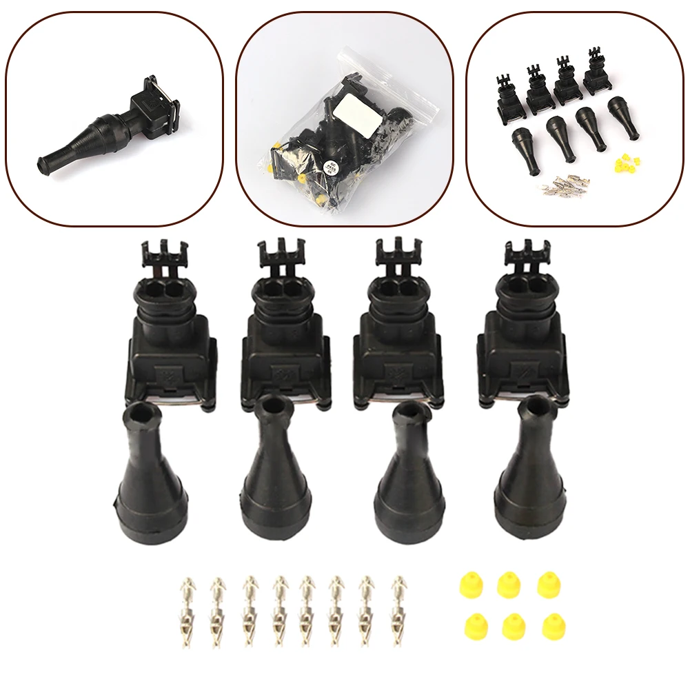 

24x 2 Pin AMP Tyco Auto Fuel Injector Connector With Silicone Boot DJ7023-3.5-21 Car Acesssories Tools