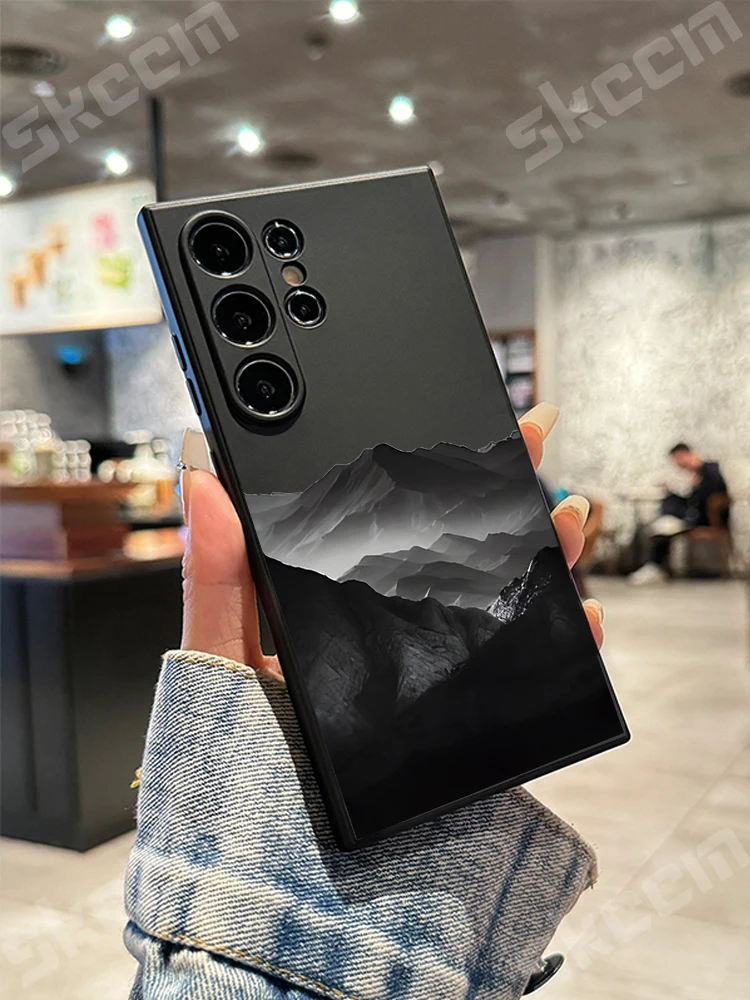 Cool Black Mountain Peak Pattern Case For Samsung Galaxy S25 Ultra S24 S23 S22 Plus S21 FE S20 A55 A54 A15 A35 Shockproof Cover - náhled 6
