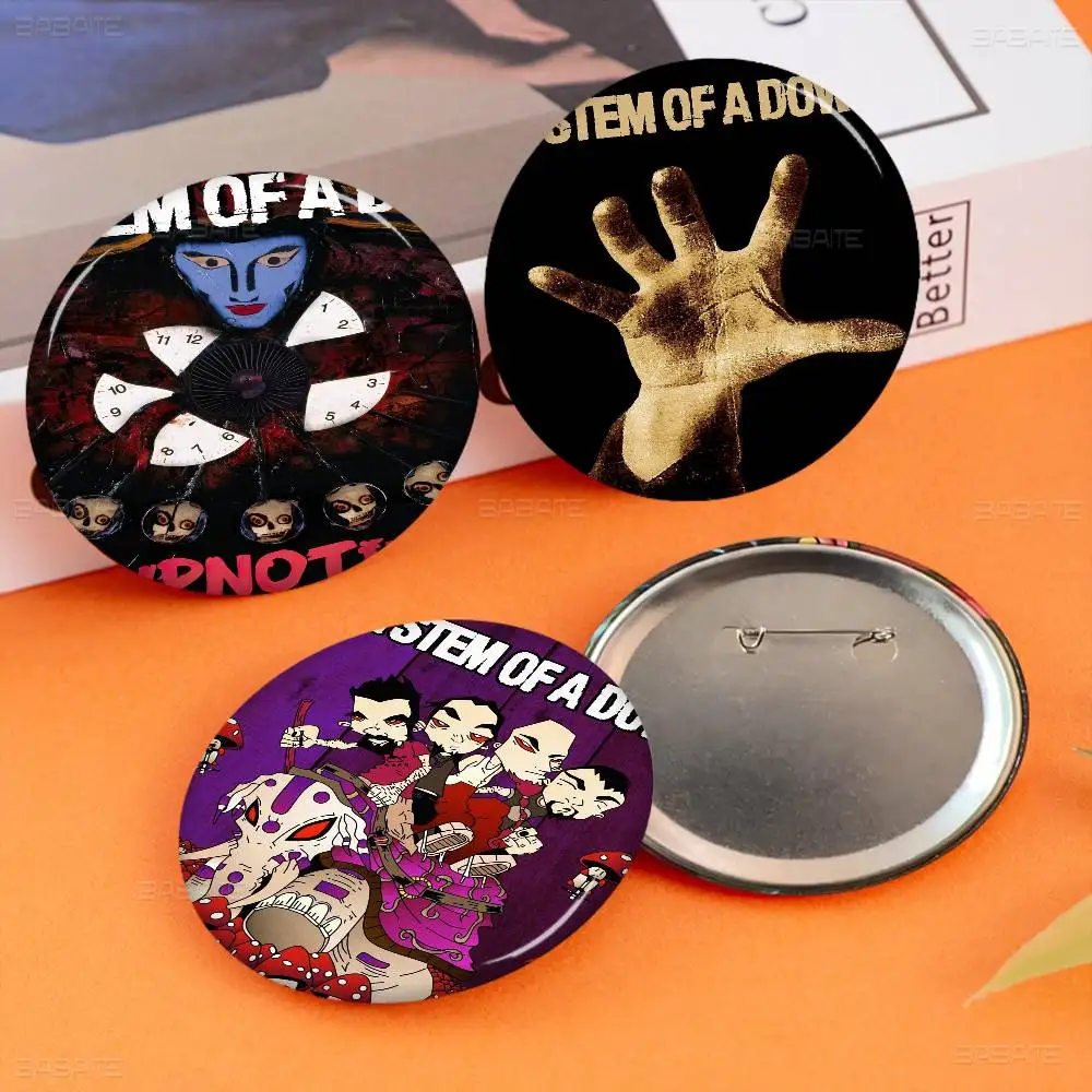 Heavy Metal Band S-System of A D-Down Badges Creative Tinplate Soft Button Pins Animal Icon Brooch
