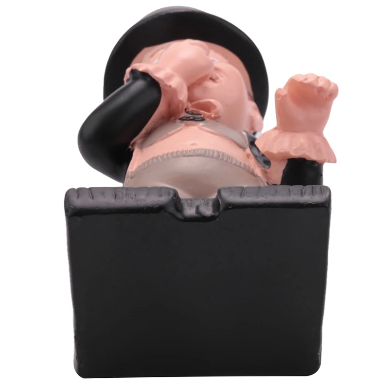 M11K-Resin Butler Shape Cute Old Boys Statue Decor Tissue Stand Rack Sculpture For Toilet