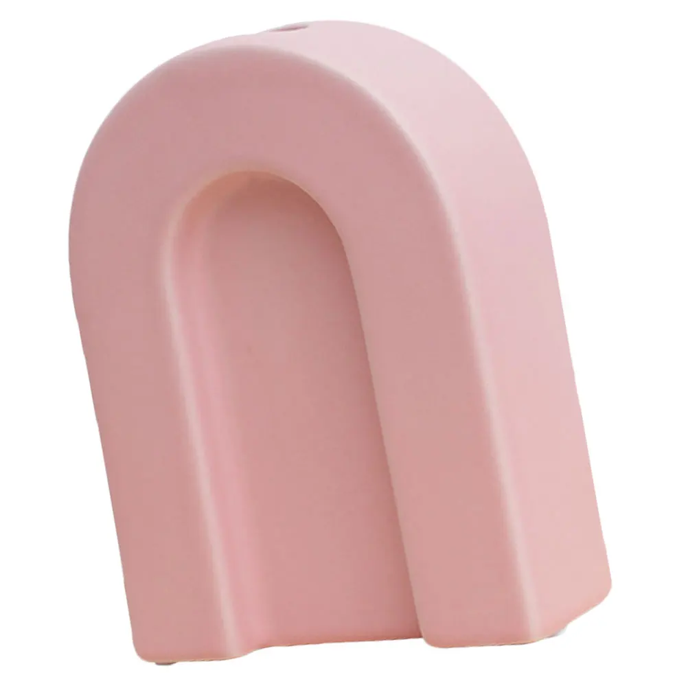 

1Pcs Simple Style Ceramic Vase Fresh Minimalist Design Household Flower Planter for Balcony Office Indoor Decor Pink Plant
