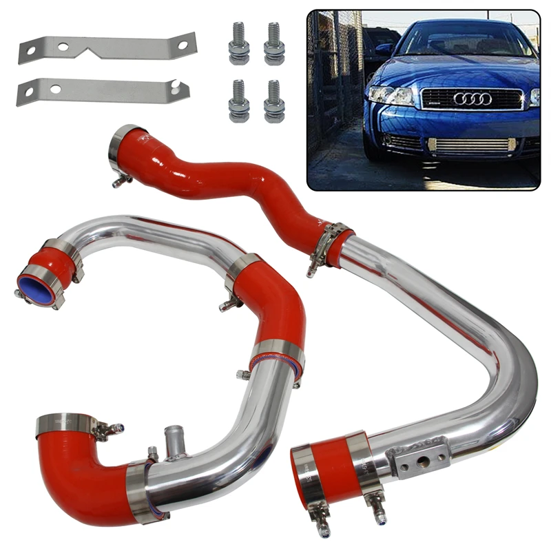 Intercooler Piping Kit Aluminum Pipes Fit For Audi A4 B6 Quattro 1.8T Turbo 2002-2006 Black / Blue / Red
