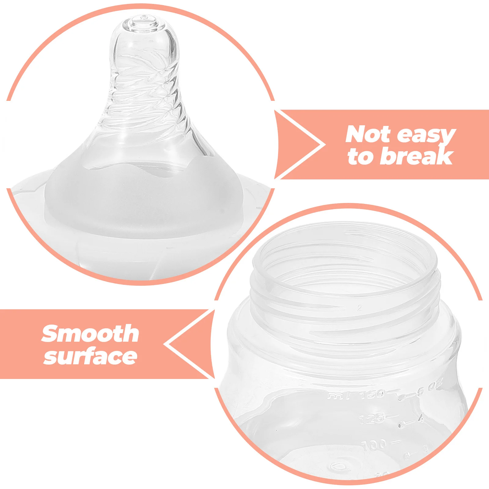 زجاجات تخزين حليب الثدي 150 مل مادة Pp واسعة الرقبة مانعة للتسرب سهلة التنظيف للاستخدام في ضخ التبريد #1