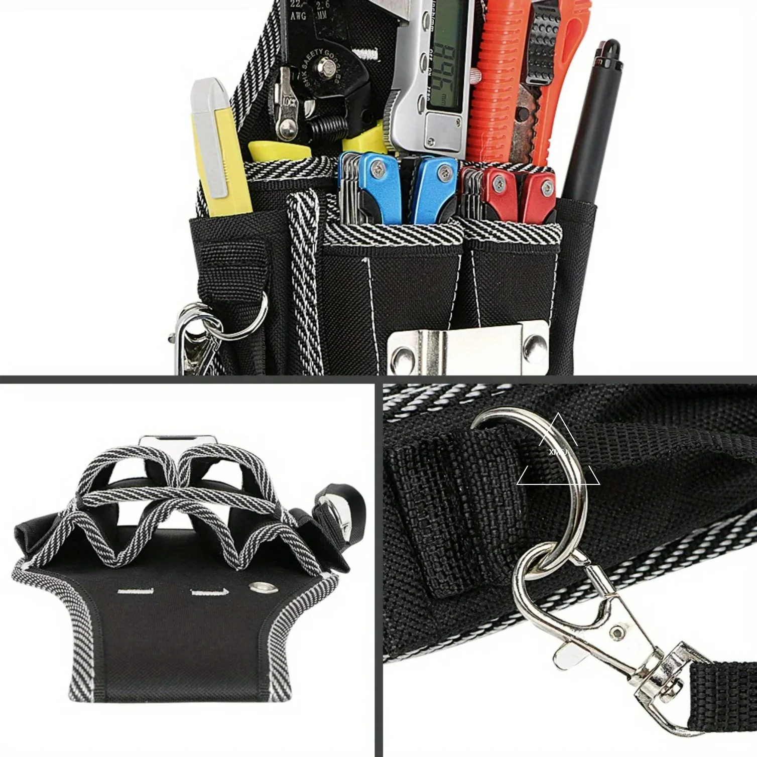 Professional Carpenter's Tool Belt Pouch: Durable Polyester, Waist-Level Storage and Drill Holder - Perfect for Home Improvement
