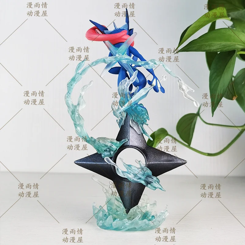 Pokemon greninja anime figura jogando faca 20cm estatueta de ação estátua pvc coleção modelo boneca mesa decoração brinquedo presentes do miúdo