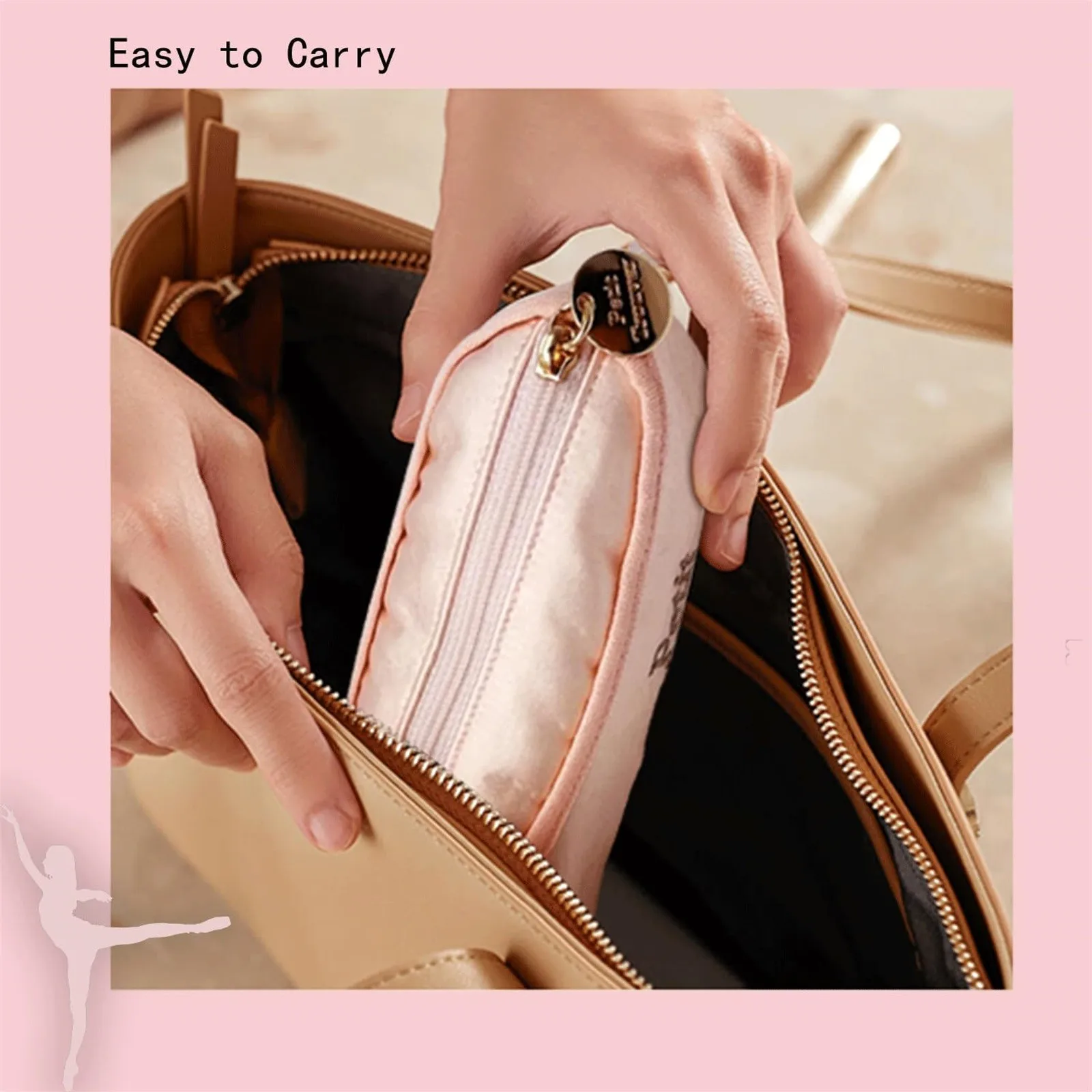 Ballet Shoe Cosmetic Bag Cosmetic Organizer Bag Make Up Bag Portable Make Up Travel Bag Small Cosmetic Bag For  Women Gifts