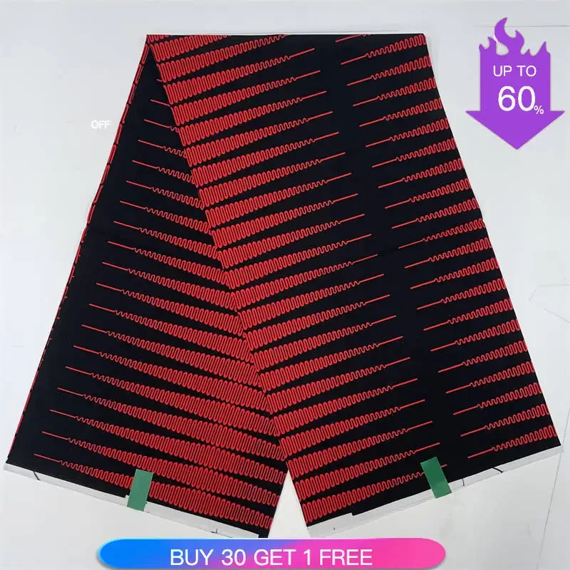 قماش الشمع الأفريقي الحقيقي ، طباعة كتلة أنقرة النيجيرية ، النسيج جوفاء الباتيك ، معبد الهولندية ، 6 ياردة للخياطة القماش ، 2023 #5