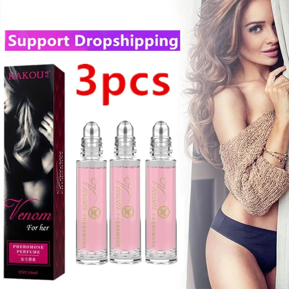 3PCS 10ml Intimate Partner Erotic Perfume Pheromone Fragrance Stimulating Flirting Perfume For Women Long Lasting